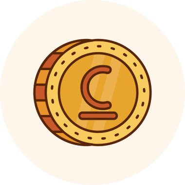 para sikke izole simge vektör çizim tasarım