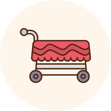 bebek arabası simgesi modaya uygun izole edilmiş arkaplan