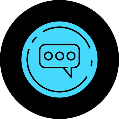 Konuşma balonu simgesinin illüstrasyon simge tasarım