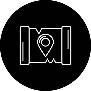 harita pin konumu simgesi katı biçiminde