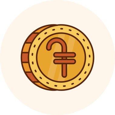 Bozuk para simgesinin vektör illüstrasyonu