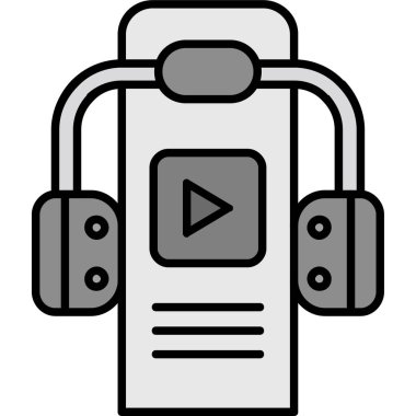 ses oynatıcı simgesi, vektör illüstrasyonu