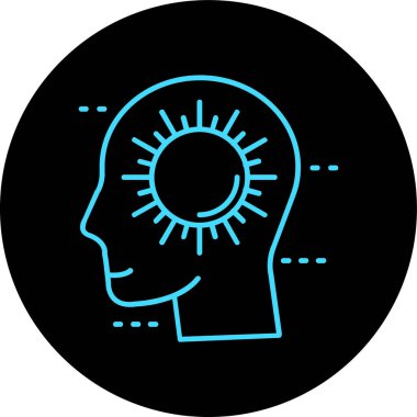 beyin ikonu vektör illüstrasyonu