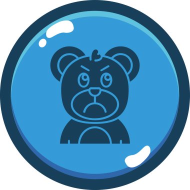 Doldurulmuş hayvan ayı simgesi - taslak biçimi