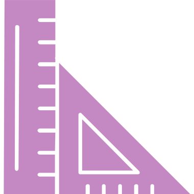 Bir cetvel simgesinin vektör illüstrasyonu