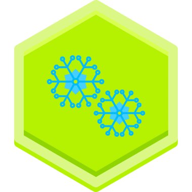 Kar Tanesi ikonu. Basit tasarım