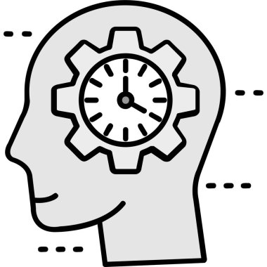 Beyin. Web simgesi basit illüstrasyon