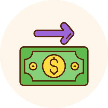 Dolar simgesi vektör illüstrasyonu