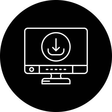 Dizüstü bilgisayar simgesi vektör çizimi