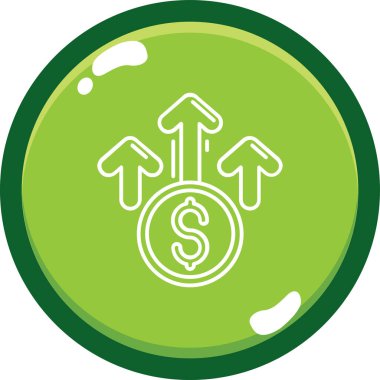 Para için. Web simgesi basit illüstrasyon