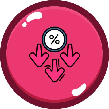 İndirim simgesi, vektör illüstrasyonu