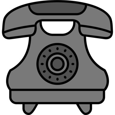 Retro telefon simgesini, vektör çizim