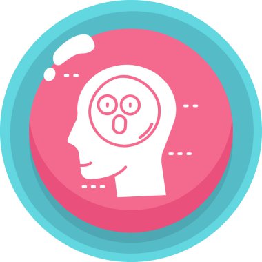 Beyin. Web simgesi basit illüstrasyon