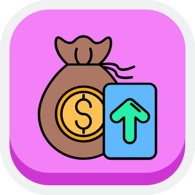 Para için. Web simgesi basit illüstrasyon