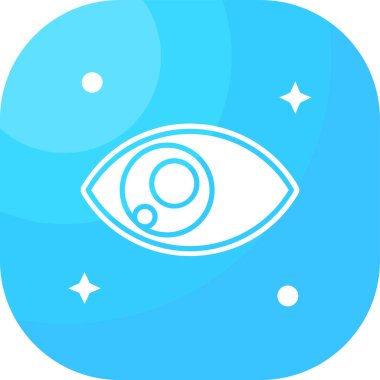 Beyaz arkaplanda bir göz simgesinin vektör modern illüstrasyonu