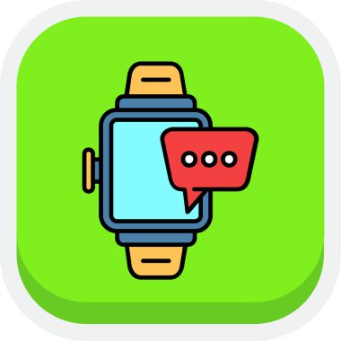 vektör renk düz simgesini izle