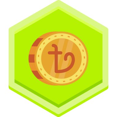 Madeni para vektör simgesi. beyaz arkaplan üzerinde izole edilmiş çizgi film vektör simgesi.