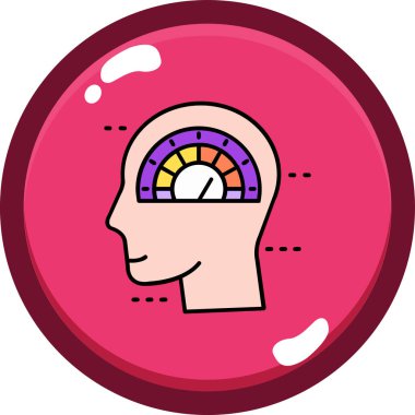 Beyin. Web simgesi basit illüstrasyon