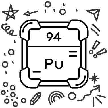 Bir kimyasal simgenin vektör illüstrasyonu