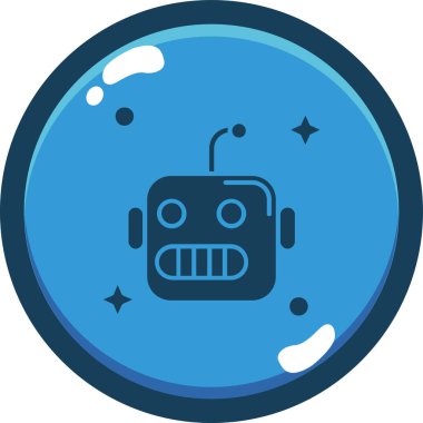 robot ikon vektör illüstrasyonu