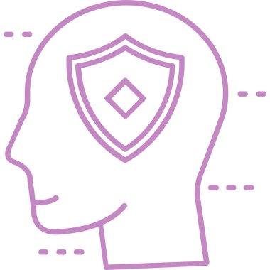 Bir kalkanın modern simge tasarımının vektör çizimi