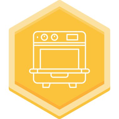 Mikrodalga fırın simgesinin vektör çizimi