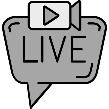 Canlı akış vektör simgesi