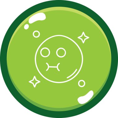 Şirin yeşil ve beyaz bebek simgesinin vektör çizimi