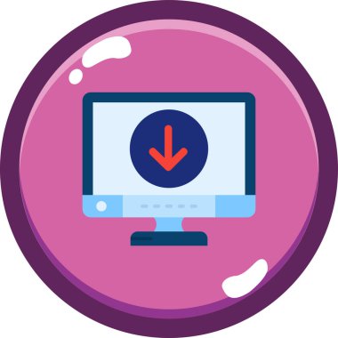 Bilgisayar. Web simgesi basit illüstrasyon