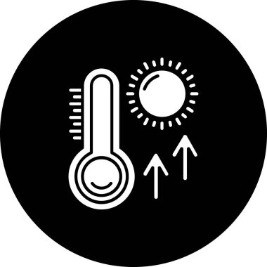 termometre simgesi vektör illüstrasyonu