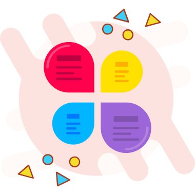 Sohbet mesajı simgesi. Web için ileti iletisi vektör simgelerinin özet çizimi