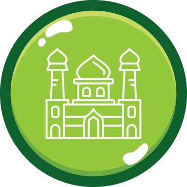 Modern cami simgesinin vektör illüstrasyonu