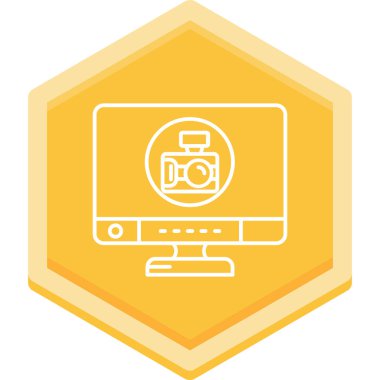 Kamera. Web simgesi basit illüstrasyon