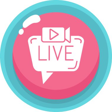 canlı yayın vektör simgesi modern illüstrasyon tasarımı