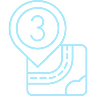 harita simgesinin vektör illüstrasyonu