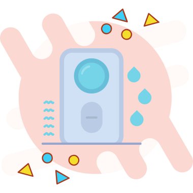 Kan basıncı metre renk ikonu vektör illüstrasyonu