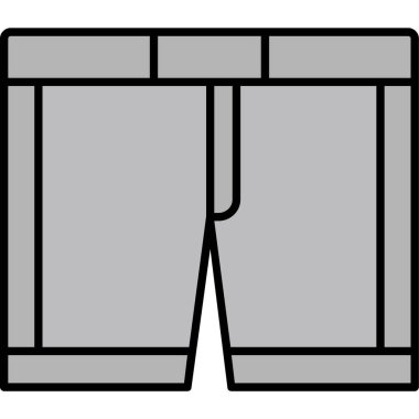 pantolon simgesi, basit vektör illüstrasyonu