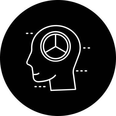 beyin ikonu vektör illüstrasyonu