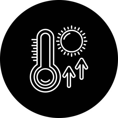 Moda biçimi izole edilmiş arkaplanda termometre simgesi