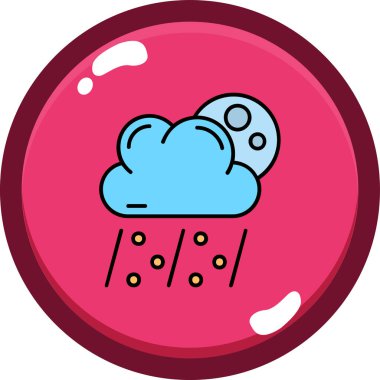 Bulut. Web simgesi basit illüstrasyon