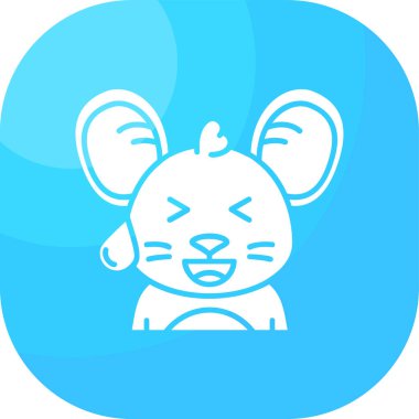 şirin çizgi film fare simgesinin vektör çizimi