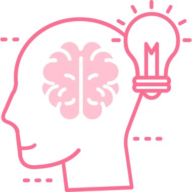 Beyin. Web simgesi basit tasarım