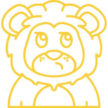 üzgün ayı renk çizgisi simgesi.