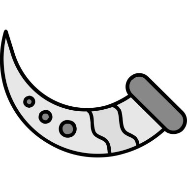 Kemik simgesi vektör illüstrasyonu