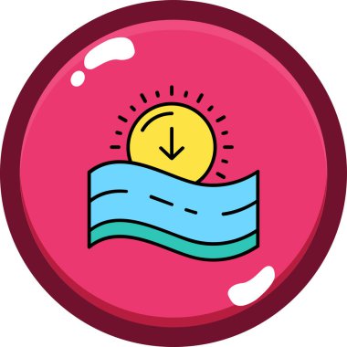 Bir yüzme havuzu ikonunun vektör çizimi