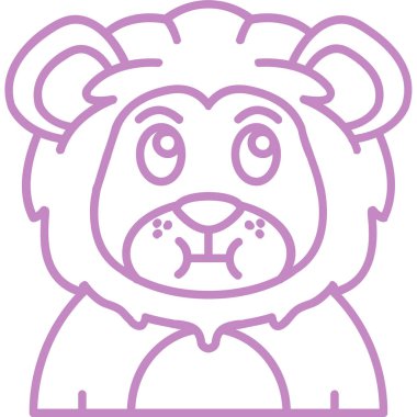 hayvan yüzü ikon vektör illüstrasyonu