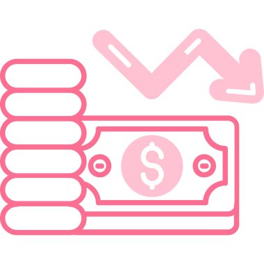 Dolar. Web simgesi basit illüstrasyon