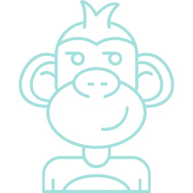 maymun ikon vektör illüstrasyonu