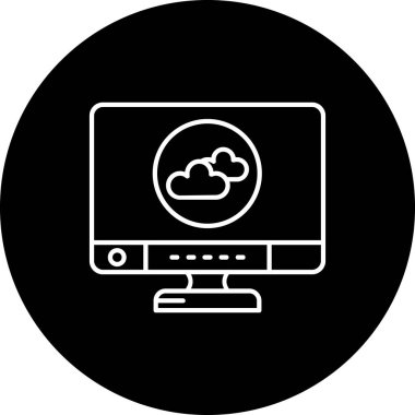 Bulut simgesinin vektör illüstrasyonu