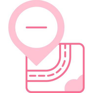 konum pin haritası simgesi ana hat biçiminde